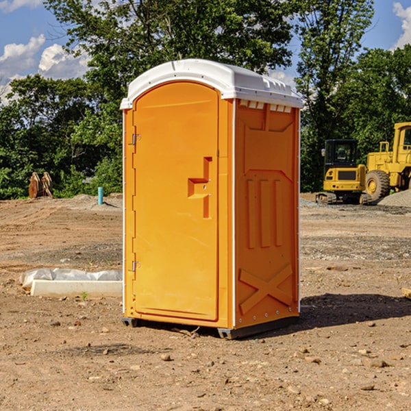 how often are the portable restrooms cleaned and serviced during a rental period in Worthington IA